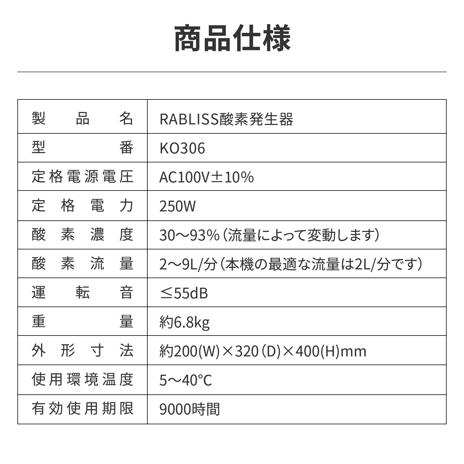 RABLISS 酸素発生器 KO306 家電・スマホ・カメラ その他 家電・スマホ