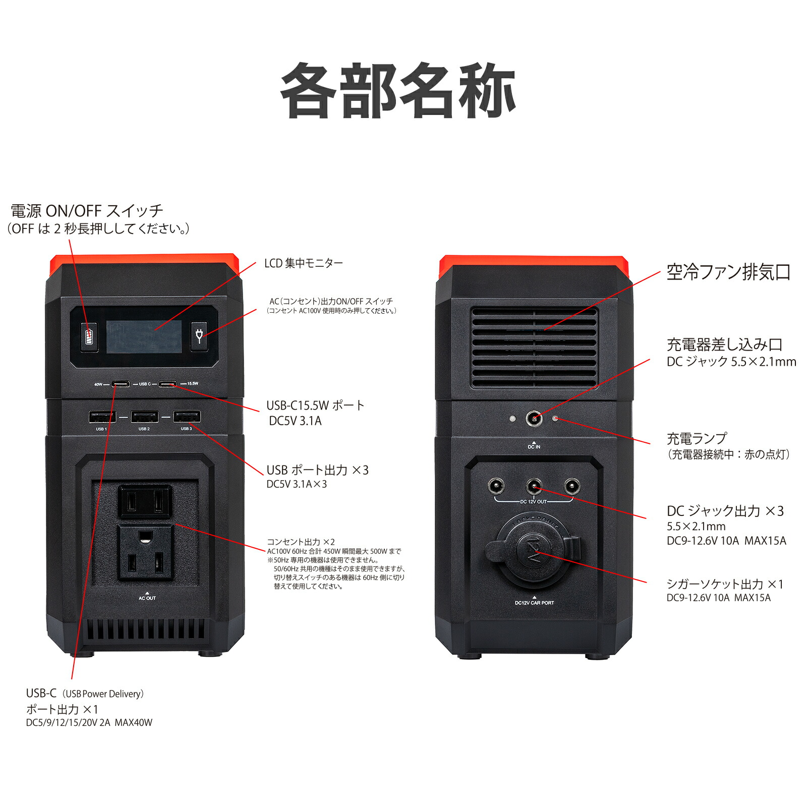 RABLISS KO850 ポータブル電源 超大容量 120,000mAh その他