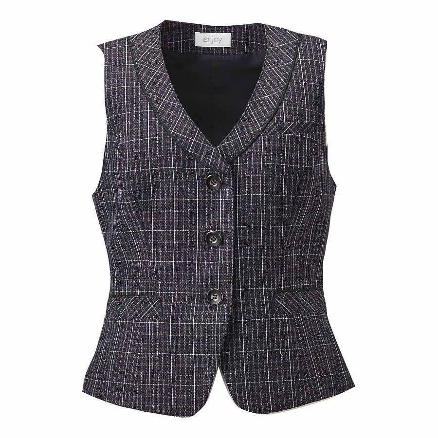 カーシーカシマ ベスト　EAV483(ﾈｲﾋﾞｰﾁｪｯｸ) １５号　【欠品中12月下旬】