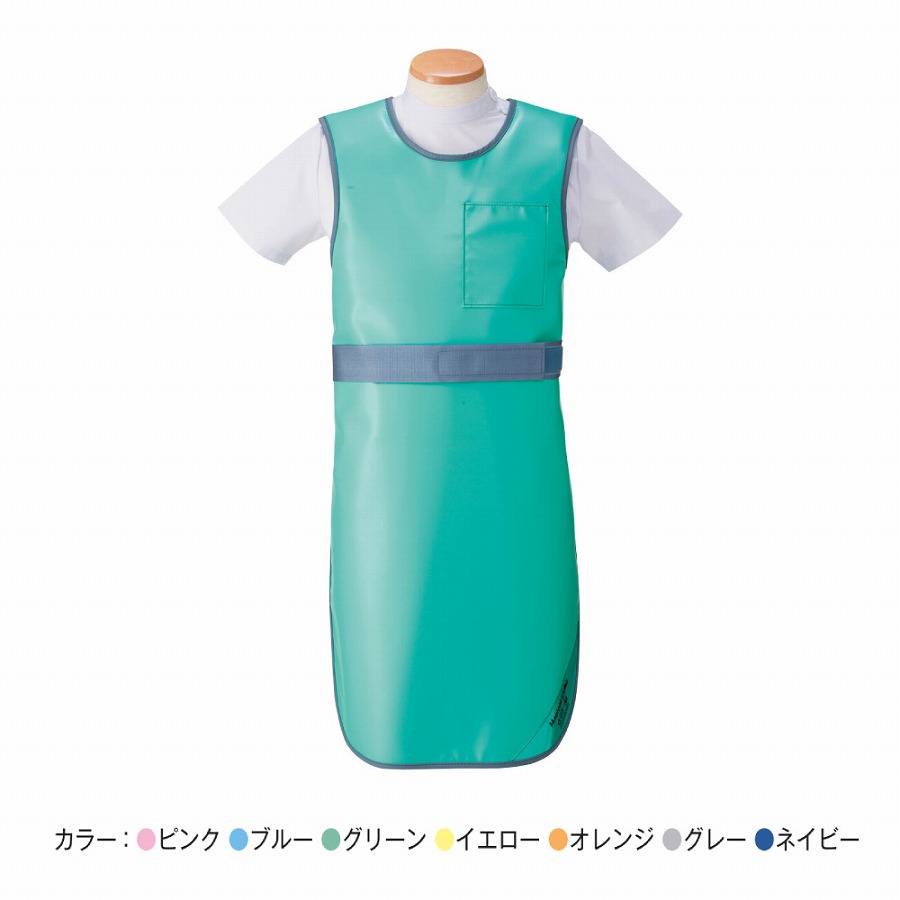 防護衣ベルト付きエプロンMLB-25L(ﾏｼﾞｶﾙﾗｲﾄ)グレー