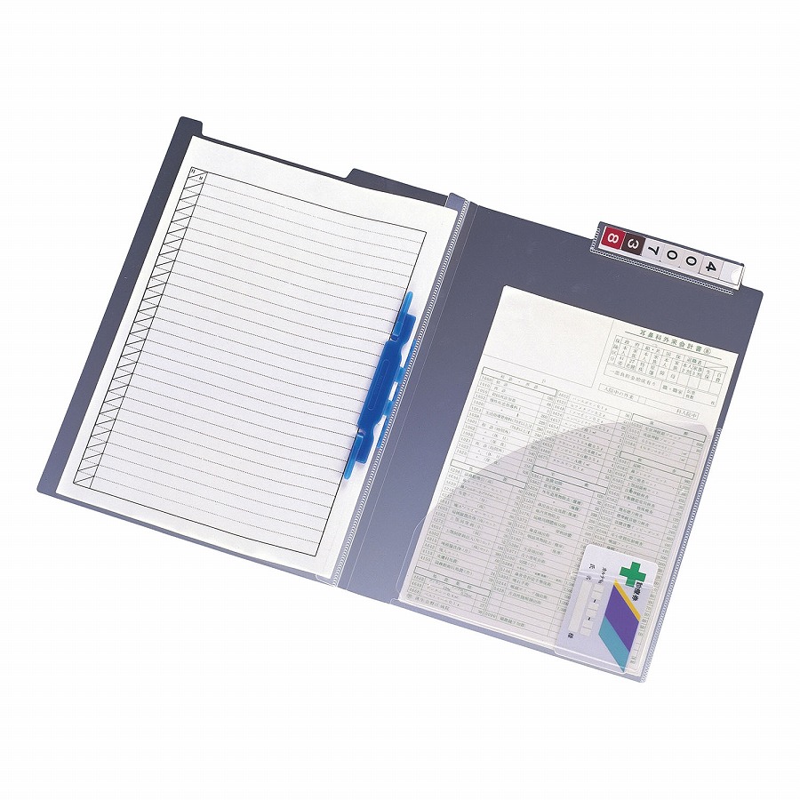 カルテフォルダー(ルーパーフラットフHK738-8(50マイ)A4