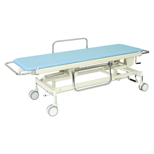 【送料無料】【無料健康相談 対象製品】手動昇降式ストレッチャー 白 TB-627