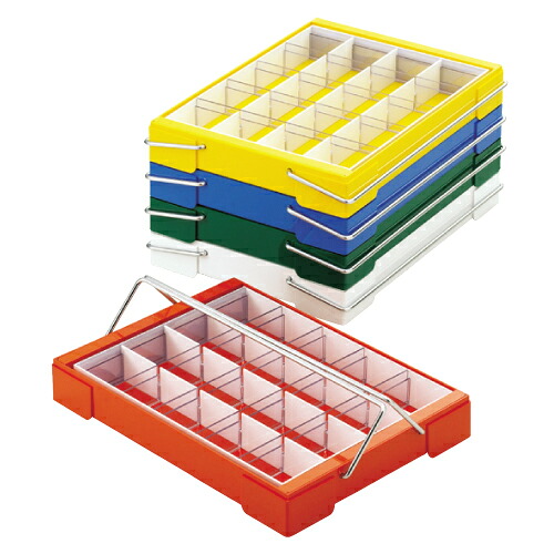 カラー散薬トレー（２０人用）取手付 6143-02(ｵﾚﾝｼﾞ) 7,602円