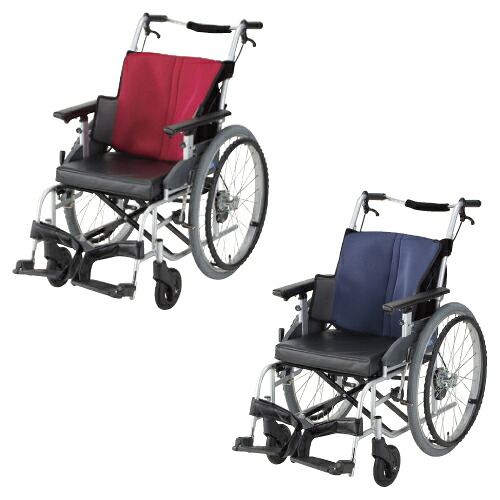 【送料無料】【無料健康相談 対象製品】車いす(アルミ製)自走用 座王 ワインレッド NA-501A|Shop de clinic店