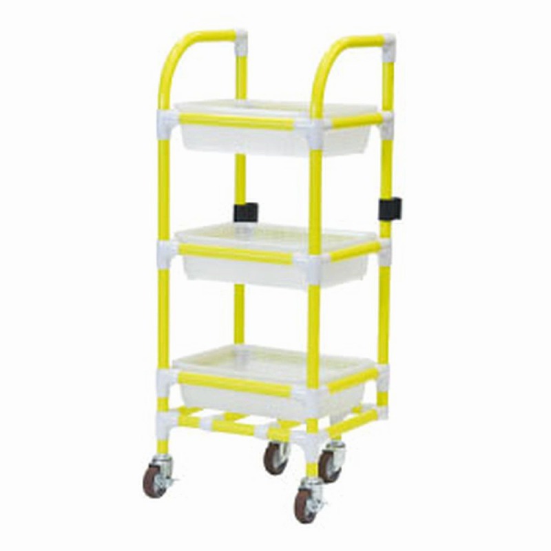 【メーカー直送】おむつ交換台車かごタイプ AAA-01A(BK-100N)ﾅﾁｭﾗ クリームグレー【代金引換不可】