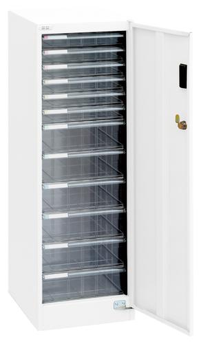 【メーカー直送】ｾｷｭﾘﾃｨﾌﾛｱｹｰｽ(浅6・深6段・A4・ﾀﾃ型) ｼﾛ AF-SH12 入数：1【代引不可】