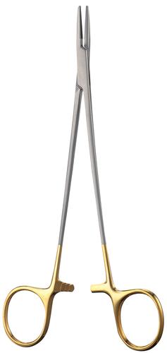 BONIMED 超硬ﾁｯﾌﾟ付持針器 ﾄﾞｩﾍﾞｰｷｰfine 0.4mmﾋﾟｯﾁ 185mm 入数：1