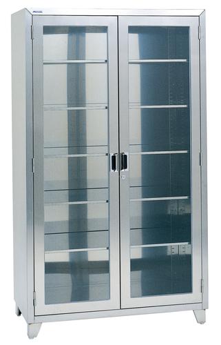 【メーカー直送】ﾌﾟﾗﾑ ｶｽﾄ戸棚 丸型用両開式 12個用 W1100×D520×H1900mm PR-190 入数：1【代引不可】