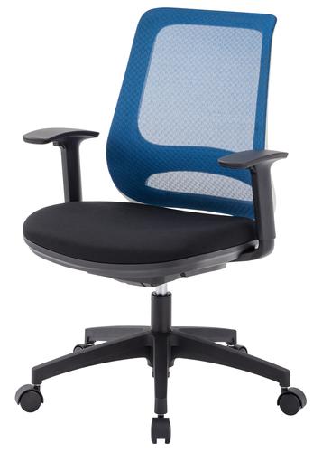 【メーカー直送】ﾒｯｼｭﾀｲﾌﾟｵﾌｨｽﾁｪｱ 肘付き 背ｶﾗｰ:ﾌﾞﾙｰ GS260-M2BL 入数：1【代引不可】