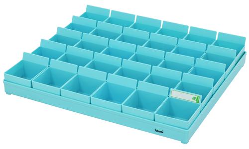 方薬ﾄﾚｰB ﾌﾟﾗｽﾁｯｸ製 30人用 ﾌﾞﾙｰ駒付 PT-30B 入数：1