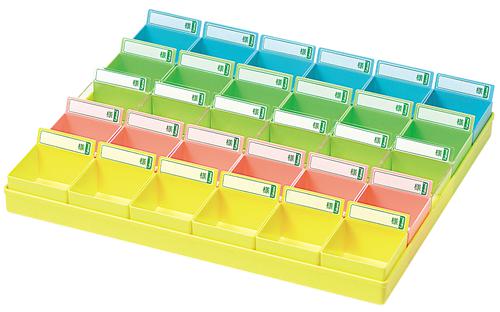 方薬ﾄﾚｰY ﾌﾟﾗｽﾁｯｸ製 30人用 ｶﾗｰ駒付 PT-30Y5 入数：1
