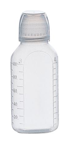 ｹｰｴﾑ PP投薬瓶C型 ｺｯﾌﾟ付 100ml 滅菌 本体白 ｷｬｯﾌﾟ白 C-100 入数：200