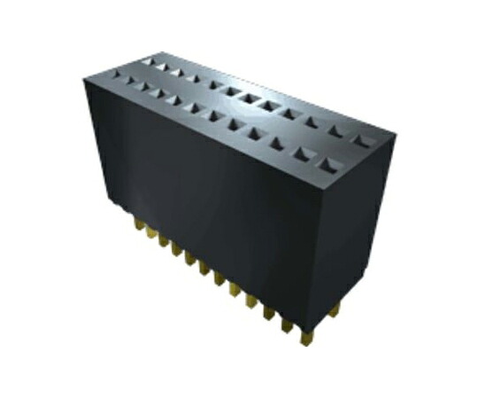 Samtec 基板接続用ソケット 12 極 1.27mm 1 列 表面実装 1セット（37個入） SMS-112-01-G-S 販売単位：1セット(37個入)