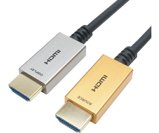 ホーリック グラスファイバー HDMI有線テレビ 10m ゴールド/しろがね色 HH100-075GSB 売りわたすユニット：1個