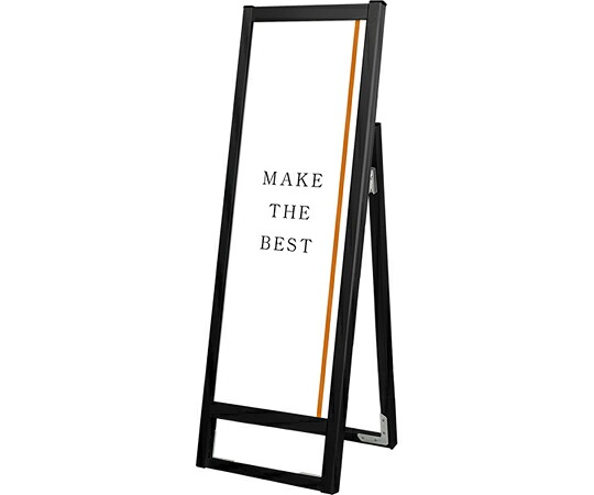 不易流行精工 ブラックフラットオープンスタンド張り出し A3 縦 縦ファースト 片面 BFOSK-A3TTLK 売りわたすユニット：1個