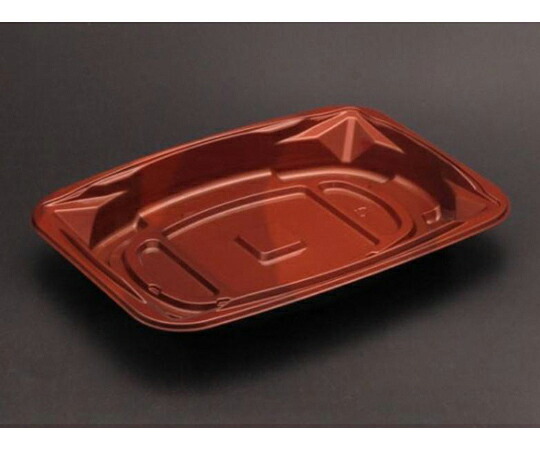 リスパック 弁当容器 バイオ 饗ロマン 10B ソワレレッド 1ケース（50個×12セット入） RHHR113 販売単位：1ケース(50個×12セット入)