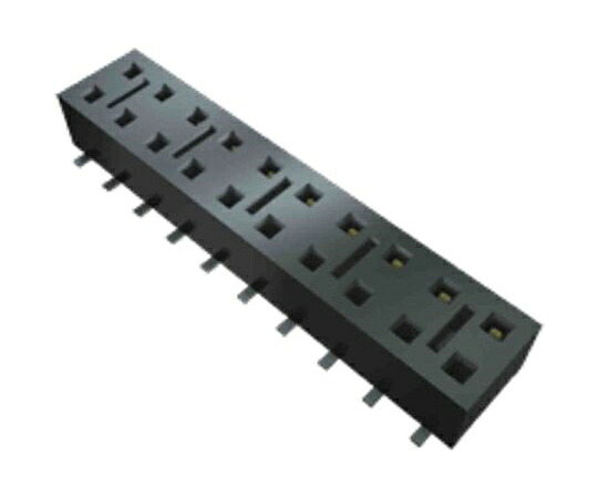 Samtec 基板接続用ソケット 24 極 2.54mm 2 列 表面実装 1セット（19個入） HLE-112-02-G-DV-BE 販売単位：1セット(19個入)