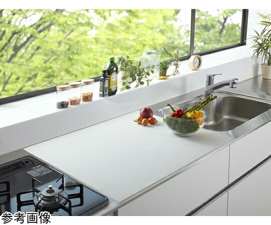 三喜工業 ふわピタ！フルサイズシリコン調理台マット 60×90cm 白無地 a3415820 販売単位：1セット