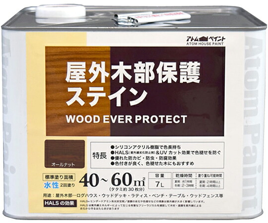 アトムサポート 水性ウッドエバープロテクト 7L オールナット 販売単位：1個