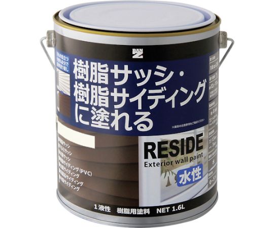 BAN-ZI 脂・軽銀（窓枠・外壁）用絵の具 RESIDE 1.6L 象牙色 25-92B L-RSD/L16D1 売りわたすユニット：1缶 その他-治療機器-医薬品・コンタクト・介護