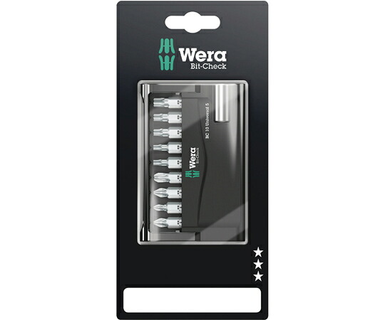 Wera ビットチェック ビットセット 10点組 #5 SB 073416 販売単位:1セット(10点入)