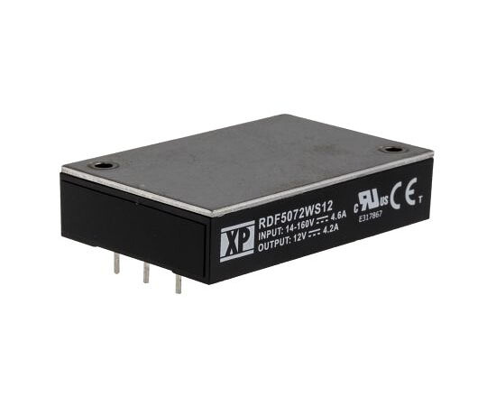XP　Power 絶縁DC-DCコンバータ Vout：12V dc 14 → 160 V dc 50W 110 V dc RDF5072WS12 販売単位：1個