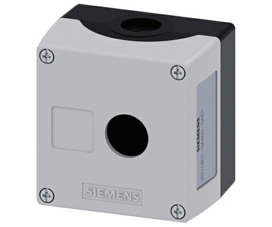 Siemens コントロールボックス 穴径 22mm 1 点用 プラスチック 3SU1801-0AA00-0AB1 販売単位：1個