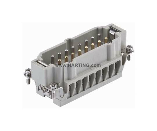 Harting ヘビーデューティパワーコネクタ Han E シリーズ オス 16極 16A 400 V 16B 9330162691 販売単位：1個