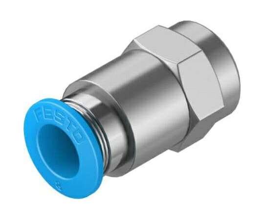 Festo エア継手 コネクタA：G 1/8 メス コネクタB：プッシュイン8 mm チューブねじ込み QSF-1/8-8-B-50 販売単位：1袋(50個入)