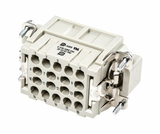 Harting オスインサート Han EE シリーズ オス 18極 16A 500 V 10 B 09320183001 販売単位：1個