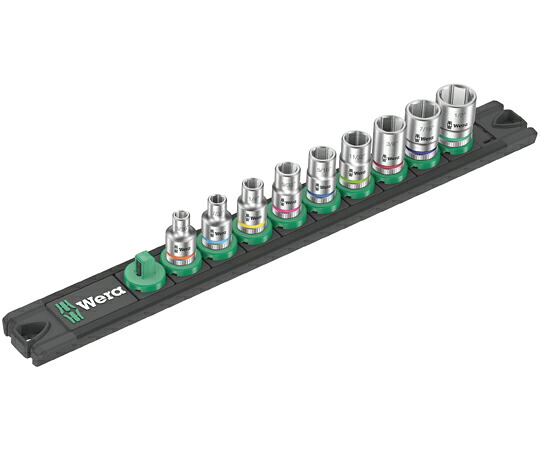 Wera 差込角1/4SQ ソケット鍵書き割り 9点入 軌跡付 005420 売りわたすユニット：1書き割り(9点入)