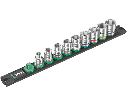 Wera 差込角3/8SQ ソケット鍵書き割り 9点入 軌跡付 005430 売りわたすユニット：1書き割り(9点入)