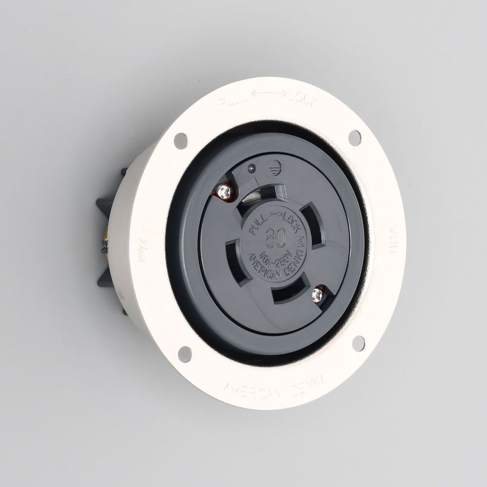 アメリカン電機 引掛形 フランジコンセント 4626E3P60A 売りわたすユニット：1個