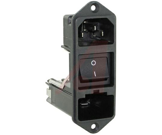 Schurter IECコネクタ C14 オス ねじ取り付け 10A 5 x 20 mm 6.3 x 32 mm KD14.4101.151 販売単位：1個