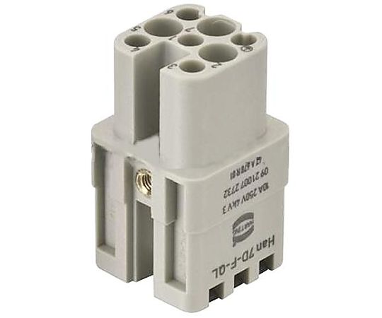 Harting 角型 インサート 電源 レセプタクル 7+PE 09210072732. 販売単位：1個