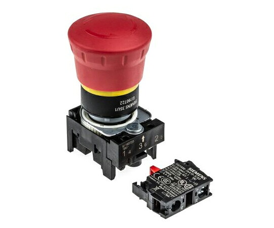 Siemens 非常用ボタン 3SU1100-1HB20-1CF0 販売単位：1個