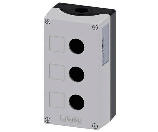 Siemens コントロールボックス 穴径 22mm 3 点用 メタル 3SU1853-0AA00-0AB1 販売単位：1個