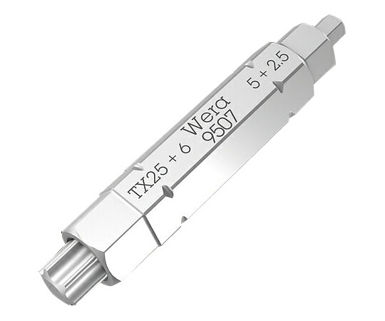 【楽天市場】Wera 4 in 1 HEXビット 適用六角サイズ2.5・5・6mm 適用トルクスサイズTX25 073202 販売単位：1本 ...