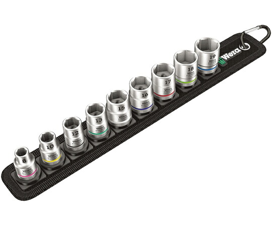 Wera 差込角3/8SQ ソケット仕掛ける 9点 003973 売りわたすユニット：1仕掛ける(9点入)