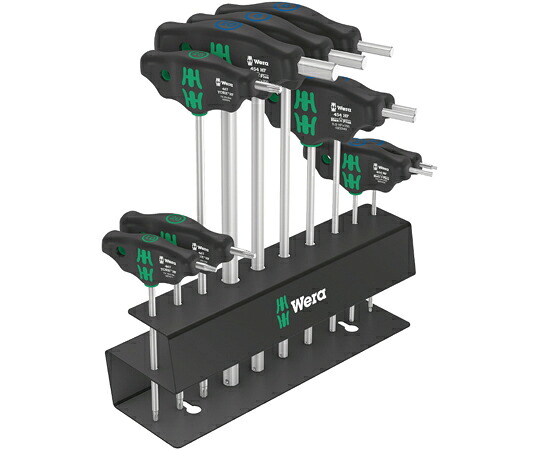 Wera 10本組 T型鍵書き割り ヘックス 金属元素仕合わせ付 004174 売りわたすユニット：1書き割り(10点入)