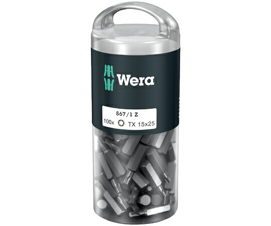 Wera 差込角1/4インチ トルクスビットセット TX15×25mm 100本 072447 販売単位：1セット(100点入)