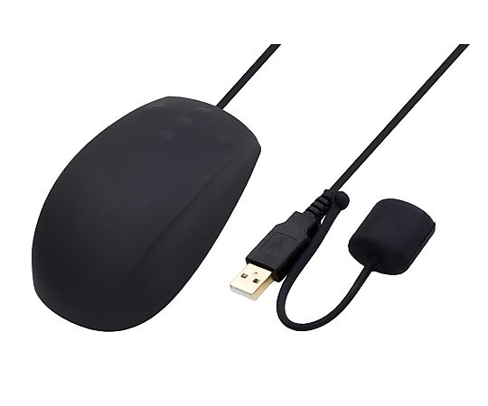 スリーアールソリューション 雨合羽耐油式 有線二十日鼠 黒 3R-WOMS01BK 売りわたすユニット：1個