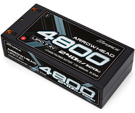 G-force Arrow Head LiPo 7.4V 4800mAh 120C/240C GFG017 売りわたすユニット：1個