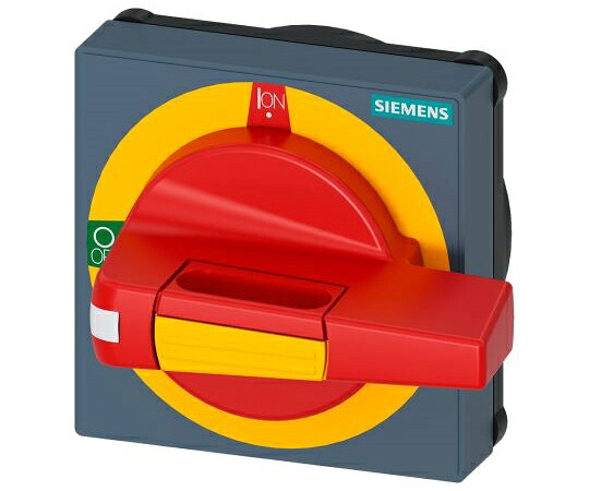 Siemens ロータリハンドル 3KD サイズ 1 及び 2、3KF サイズ 1用 赤/黄 45mm Sentron 8UD 8UD1771-2CD05 販売単位：1個