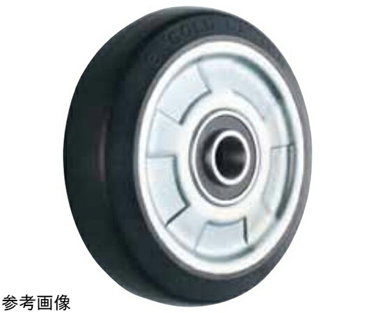 東正車輌 ゴールドキャスター Wシリーズ用 中荷重用車輪 250mm ゴム ベアリング入 W-250RB 販売単位：1個