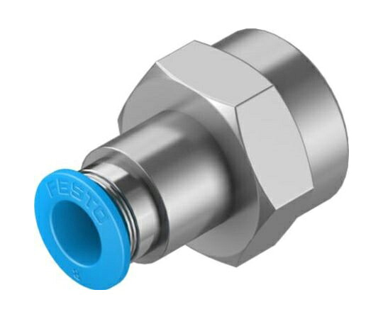 Festo エア継手 コネクタA：G 3/8 メス コネクタB：プッシュイン8 mm チューブねじ込み QSF-3/8-8-B-50 販売単位：1袋(50個入)
