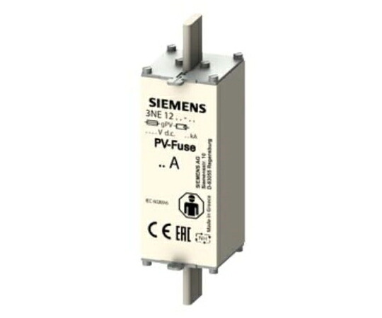 Siemens センタータグヒューズ 定格電流 160A 1.5kV 1袋（2個入） 3NE1224-5E 販売単位：1袋(2個入)