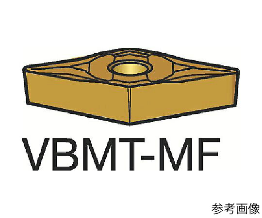 サンドビック コロターン107 旋削用ポジチップ（120） 1125 1セット（10個入） VBMT160404MF 販売単位：1セット(10個入)