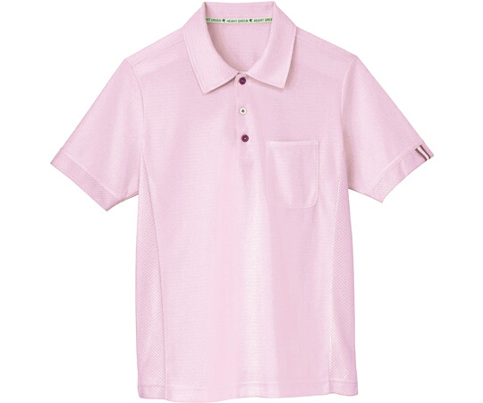 カーシーカシマ HEARTGREEN スポーツシャツ SIDE MESH POLO クランベリーさくら色 3L HM2289 売りわたすユニット：1枚