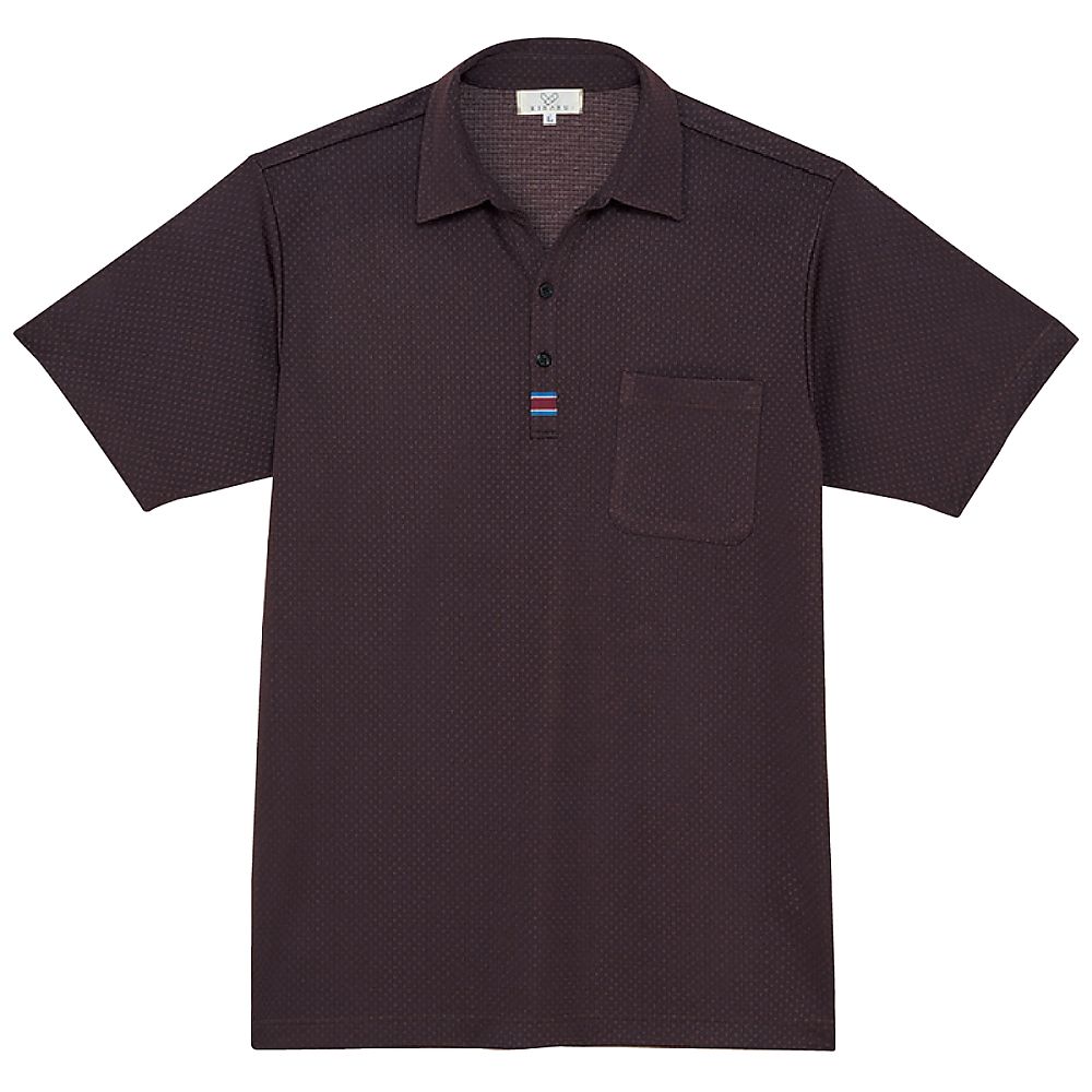 KIRAKU（トンボ） ニットシャツ ダークブラウン L（身丈71cm） CR214-31 L 販売単位：1枚